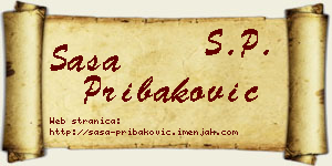 Saša Pribaković vizit kartica